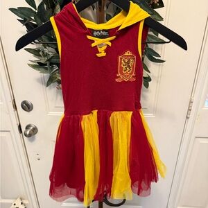 Harry Potter Movie Gryffindor Tutu Jersey Dress Sleeveless XS 4/5